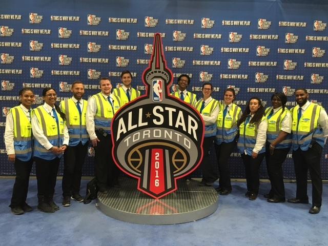 picture showing Sword provided professional event security as security providers to the NBA at the All Star Weekend in Toronto